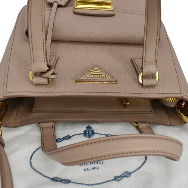 Prada Lux Metropolis Saffiano Leather Tote Bag Cipria
