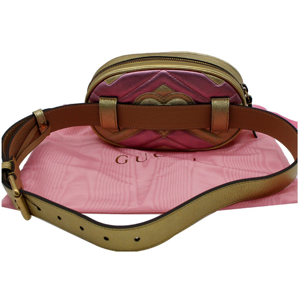 Gucci Marmont Matelasse Calfskin Leather Waist Belt Bag