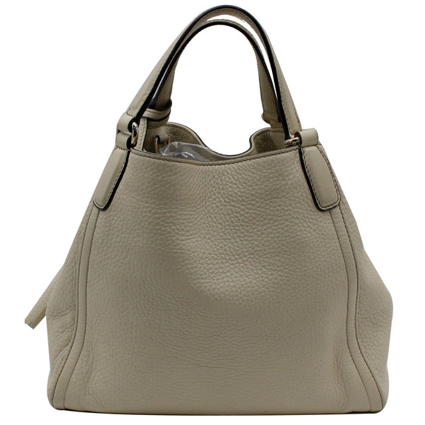 GUCCI Soho Small Pebbled Leather Shoulder Bag White 336751