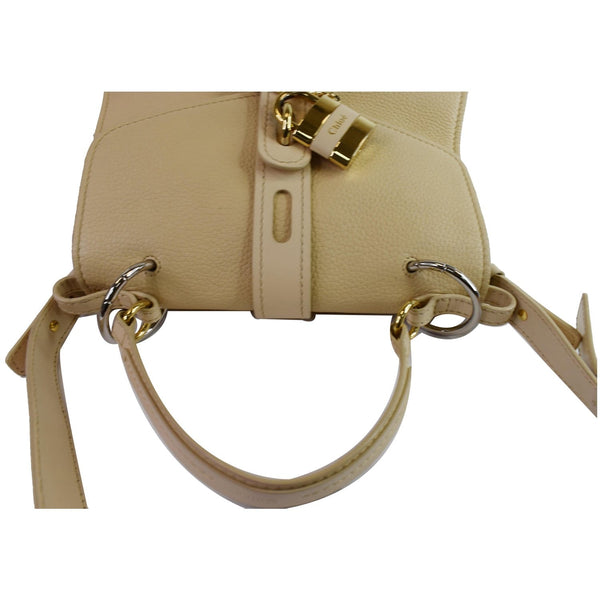 CHLOE Medium Aby Day Grained Leather Shoulder Bag Cream