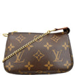 LOUIS VUITTON Mini Pochette Monogram Canvas Accessories Pouch Brown