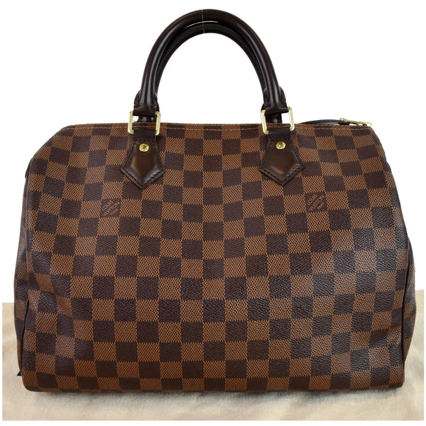 LOUIS VUITTON Speedy 30 Damier Ebene Satchel Bag Brown