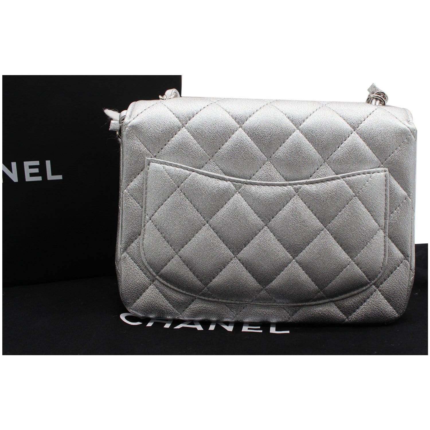 CHANEL Mini Square Flap Quilted Leather Shoulder Bag