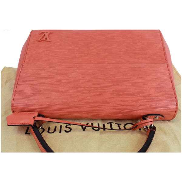 Louis Vuitton Cluny MM Epi Leather Satchel Bag Coral - upfornt side