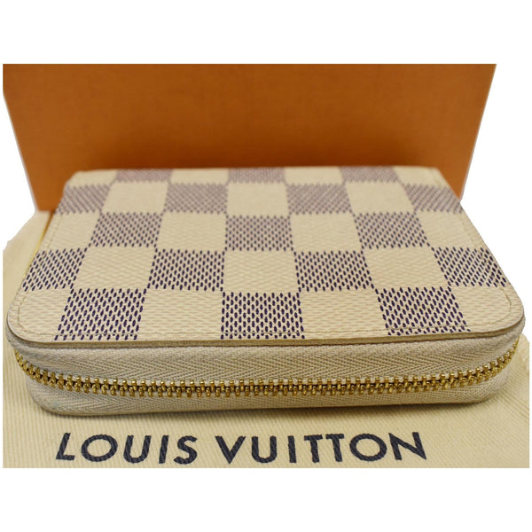 LOUIS VUITTON Zippy Damier Azur Coin Purse White