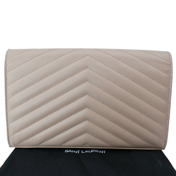 YVES SAINT LAURENT Grain De Poudre Chain Wallet Pink