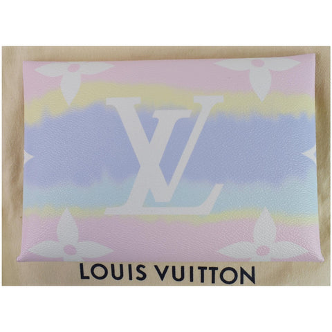 LOUIS VUITTON Kirigami Pochette Large Monogram Escale Clutch Pastel