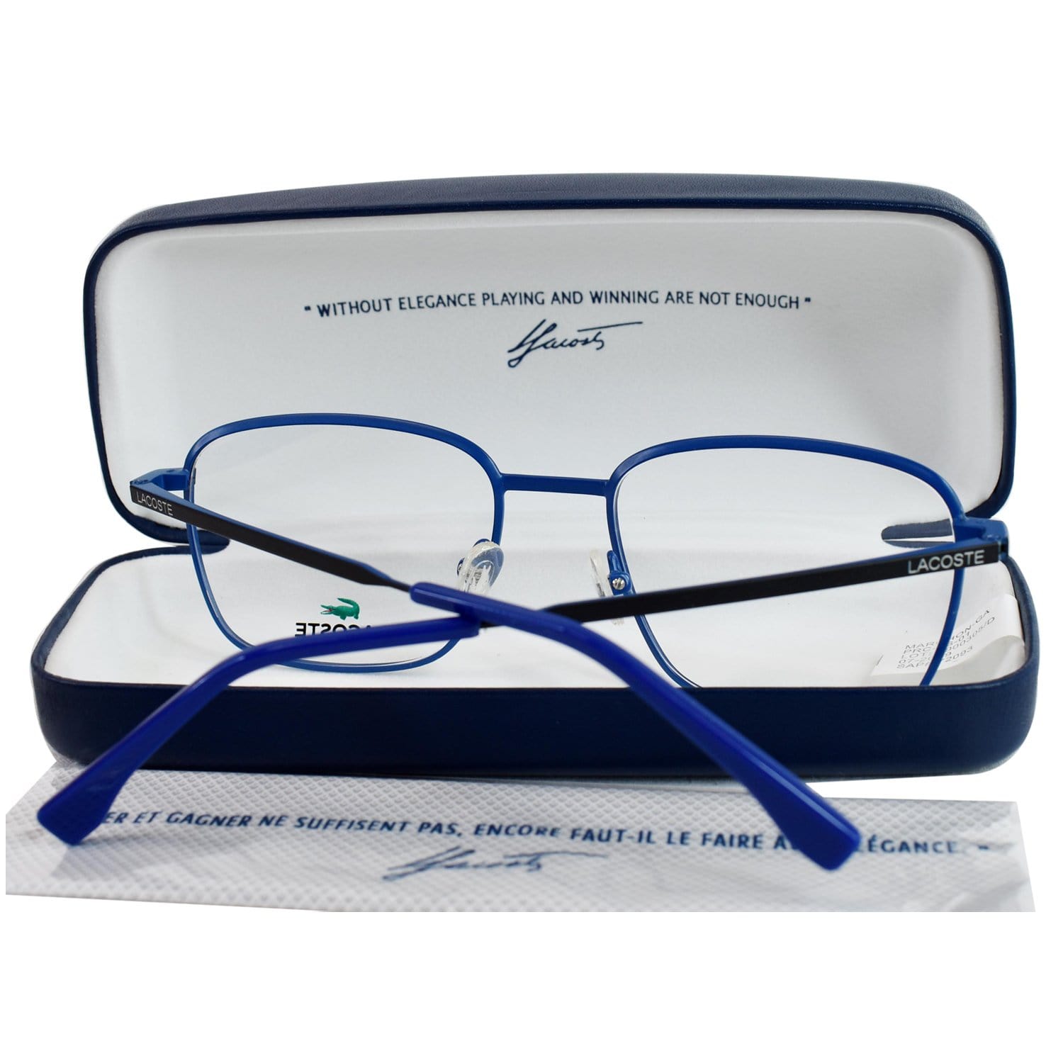 LACOSTE L2222 424 53 Men Matte Blue Eyeglasses Demo Lens