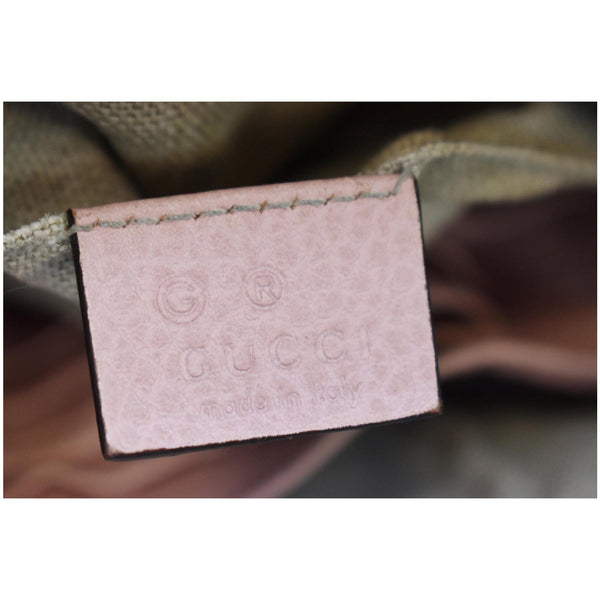 GUCCI Bree GG Canvas Leather Crossbody Bag Pink 449413