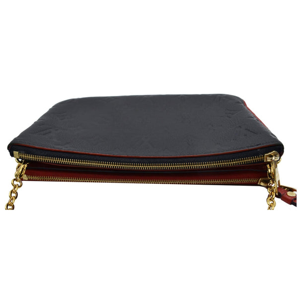 LOUIS VUITTON Double Zip Pochette Monogram Empreinte Crossbody Bag Navy Blue - Hot Deals