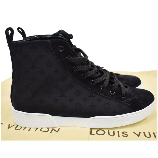 LOUIS VUITTON High Top Suede Sneaker Black