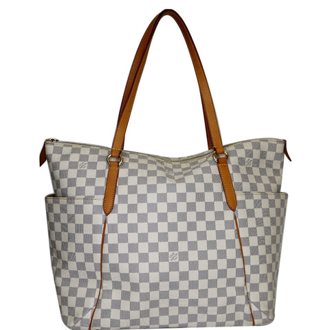 LOUIS VUITTON Totally GM Damier Azur Shoulder Bag White