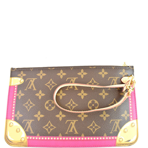 LOUIS VUITTON Wristlet Pouch Monogram Summer Trunk Neverfull MM Brown