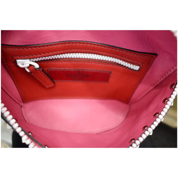 Valentino Free Rockstud Spike Leather Belt Bag inner view