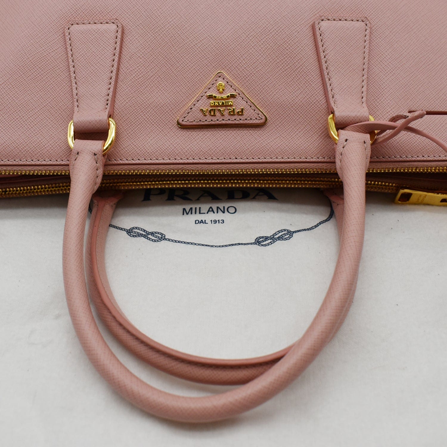 Petal Pink Saffiano Leather Mini Bag