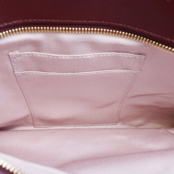 GUCCI Large Arli Leather Top Handle Shoulder Bag Burgundy 550130