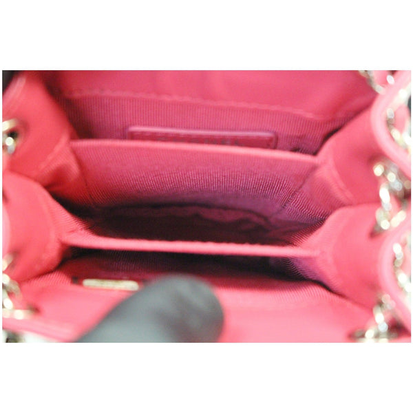 Chanel O-Phone Holder Patent Leather Bag inner view