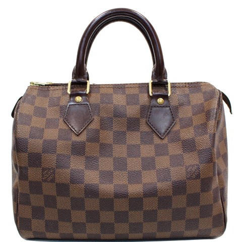 LOUIS VUITTON Speedy 25 Damier Ebene Satchel Bag Brown