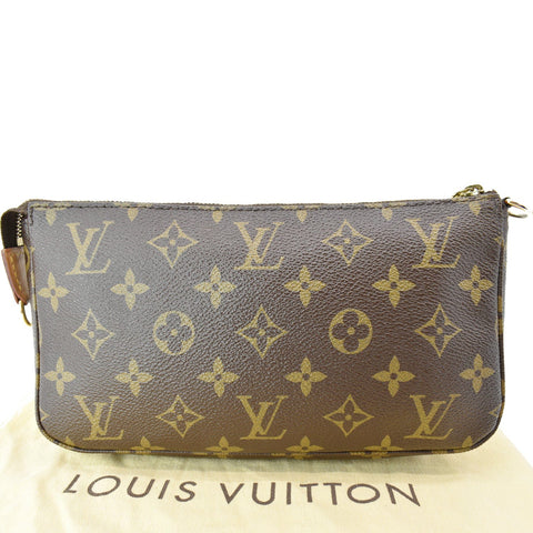 LOUIS VUITTON Grenade V Monogram Canvas Accessories Pochette Bag Brown