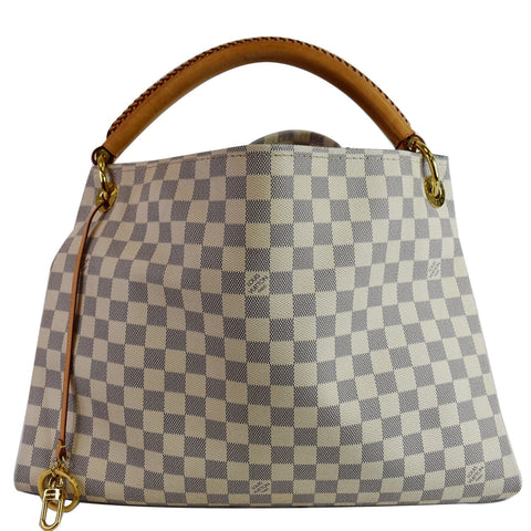 LOUIS VUITTON Artsy MM Damier Azur Shoulder Bag White