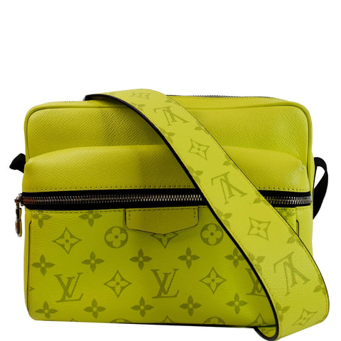 LOUIS VUITTON Outdoor Taiga Monogram Bahia Messenger Lime Green