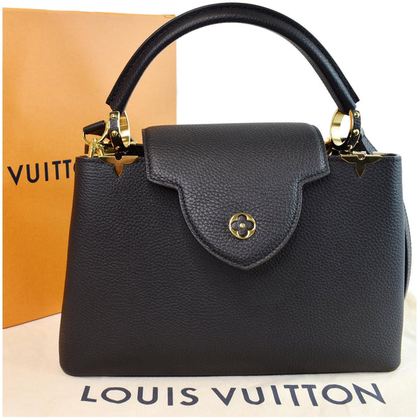 LOUIS VUITTON Capucines MM Crown Flowers Taurillon Shoulder Bag Black