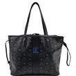 MCM Liz Visetos Reversible Shopper Tote Bag Black - DDH