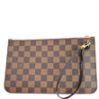 LOUIS VUITTON Wristlet Neverfull MM Damier Ebene Bag