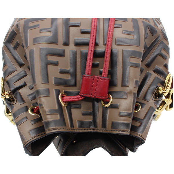 FENDI Mon Tresor Drawstring FF Canvas Bucket Bag Multicolor