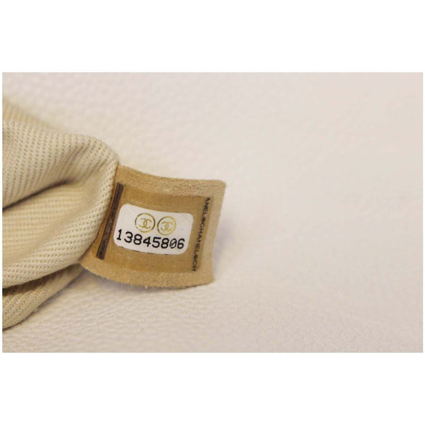 CHANEL Caviar Timeless CC Flap Shoulder Bag White