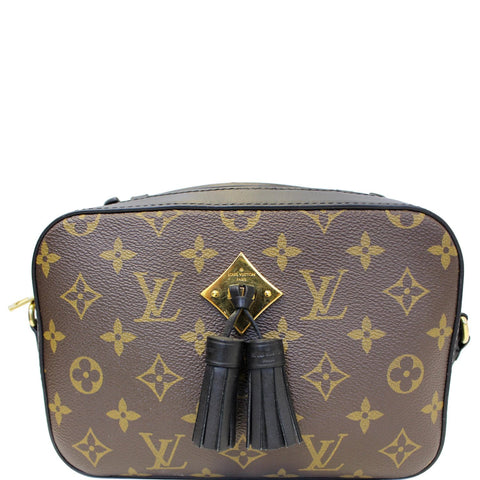 LOUIS VUITTON Saintonge Monogram Canvas Shoulder Bag Noir Black