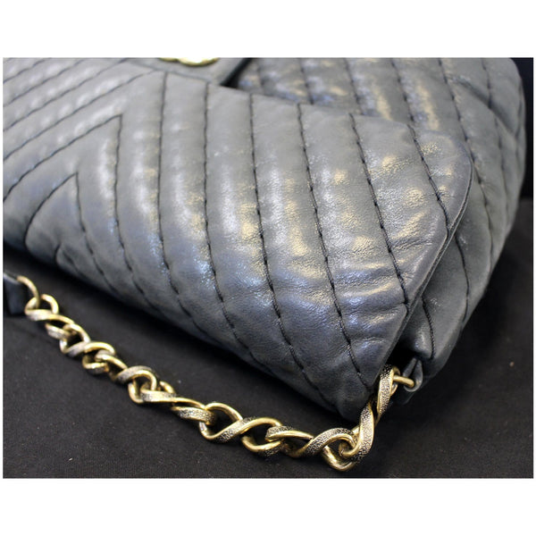 Chanel Classic Flap Bag Iridescent Surpique Chevron - chanel flap bag