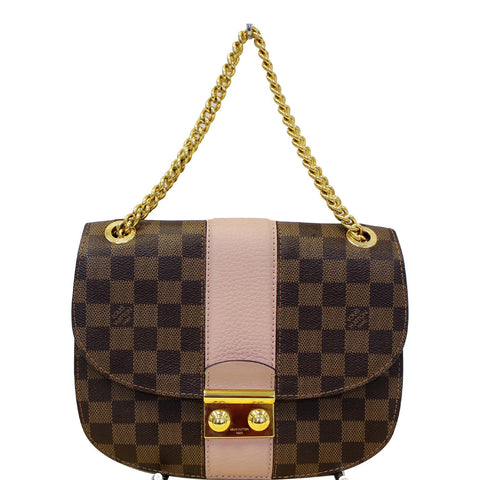 LOUIS VUITTON Wight Damier Ebene Shoulder Crossbody Bag Magnolia
