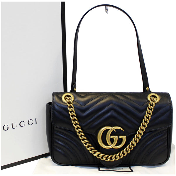 Gucci GG Marmont Matelasse Leather Crossbody Bag - front view