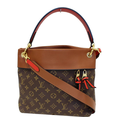 LOUIS VUITTON Tuileries Besace Monogram Canvas Shoulder Bag Caramel