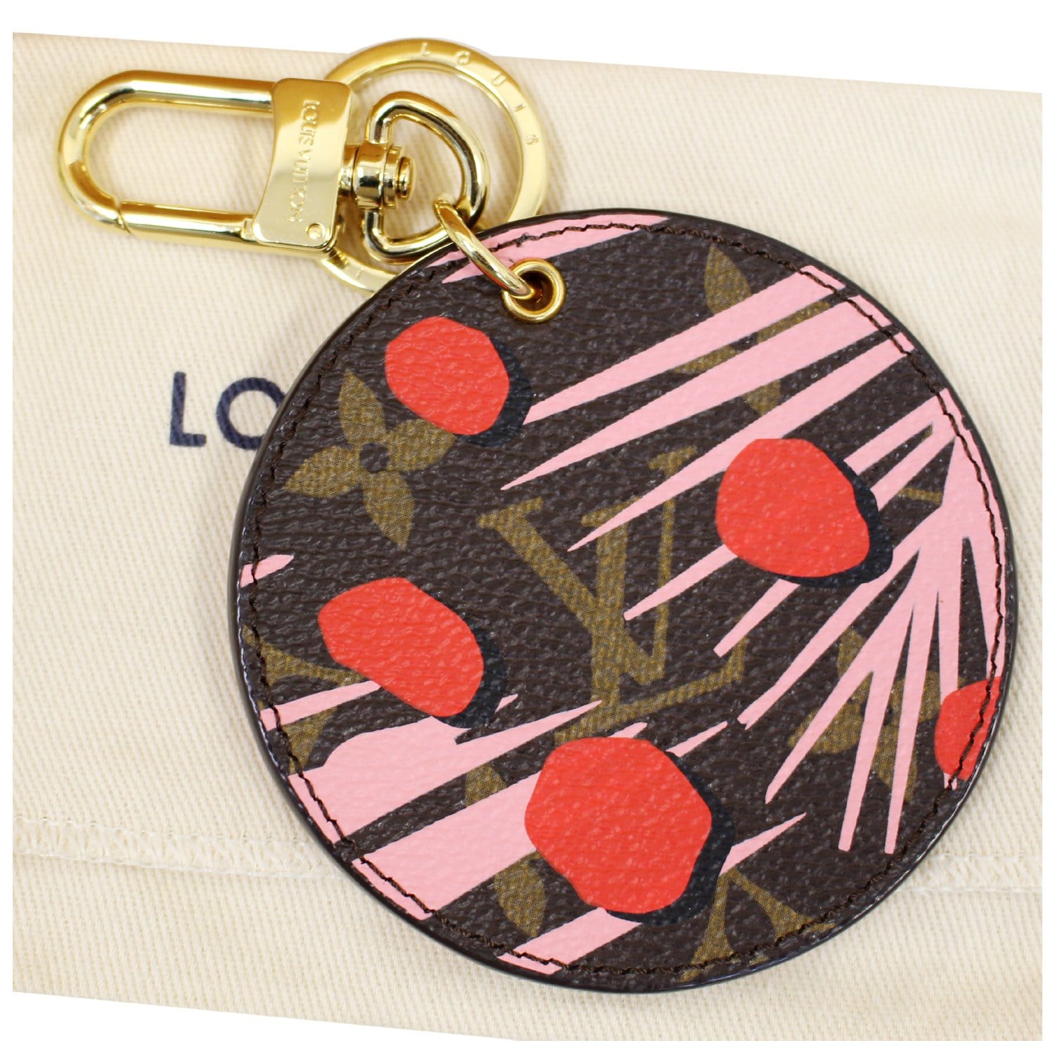 LOUIS VUITTON Jungle Print Key Holder Bag Charm-US