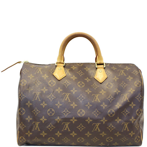 LOUIS VUITTON Speedy 35 Monogram Canvas Satchel Bag