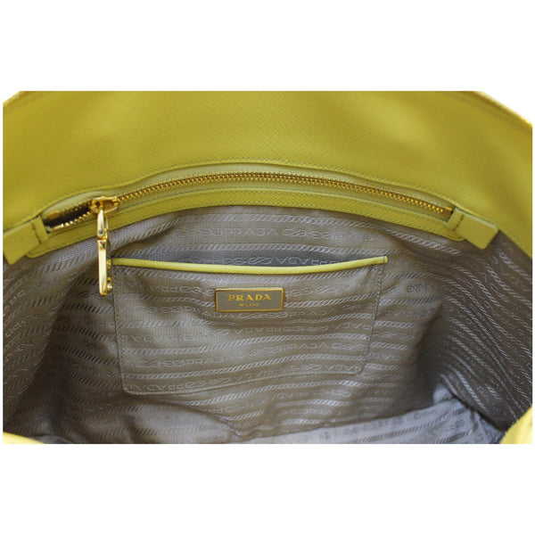 Prada Saffiano Lux Leather Top Handle Satchel Bag with zip 