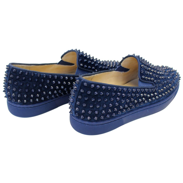 CHRISTIAN LOUBOUTIN Roller Suede Boat Sneaker Blue Size US 9-US