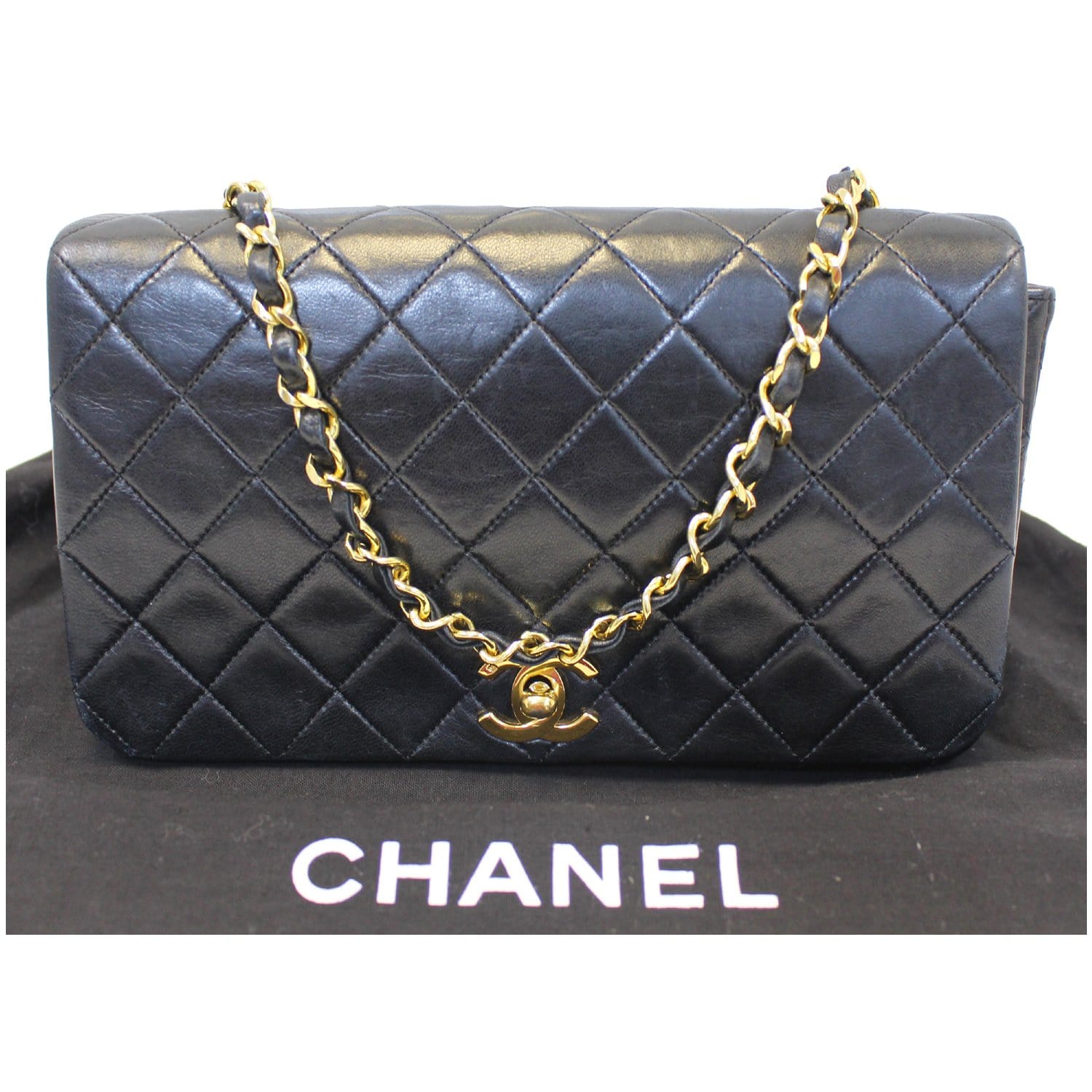 Chanel Light Gold Quilted Leather Mini Vintage Classic Single Flap Bag  Chanel