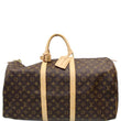 LOUIS VUITTON Keepall 55 Monogram Canvas Bostan Bag Brown