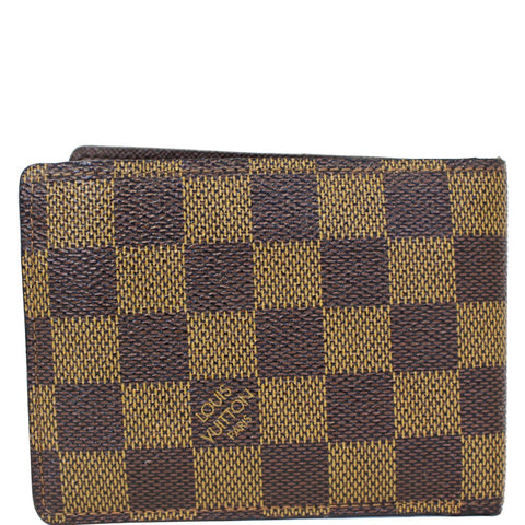 LOUIS VUITTON Multiple Damier Ebene Wallet Brown