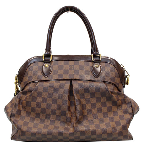 LOUIS VUITTON Trevi GM Damier Ebene Shoulder Handbag Brown