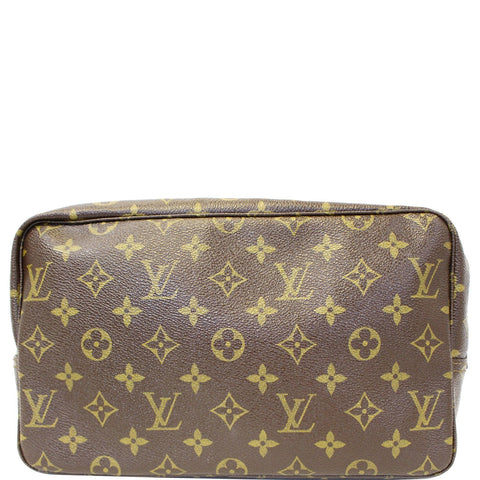 LOUIS VUITTON Trousse Toilette 28 Monogram Canvas Cosmetic Pouch Brown