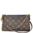 LOUIS VUITTON Pallas Monogram Canvas Clutch Crossbody Bag Brown/Black-US