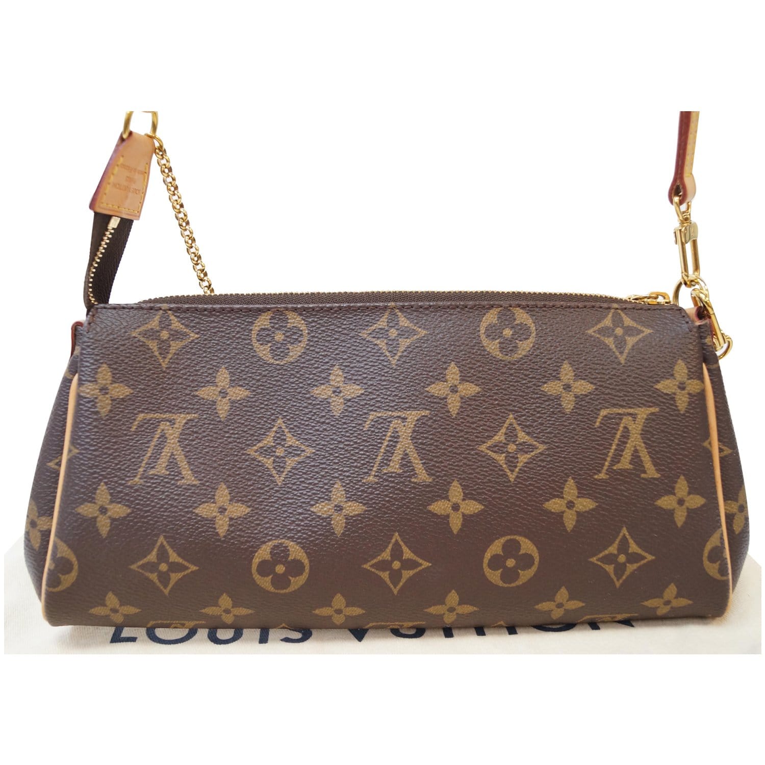 Louis Vuitton Monogram Eva Pochette With Strap N55213 Brown Cloth  ref.891198 - Joli Closet