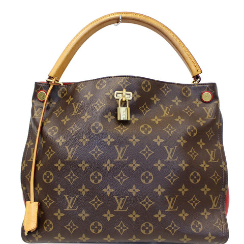 LOUIS VUITTON Gaia Monogram Canvas Shoulder Bag Brown