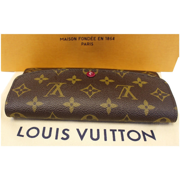 LOUIS VUITTON Emilie Monogram Canvas Wallet Brown