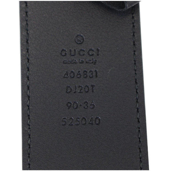 GUCCI Double G Buckle Leather Belt Black Size 41-US