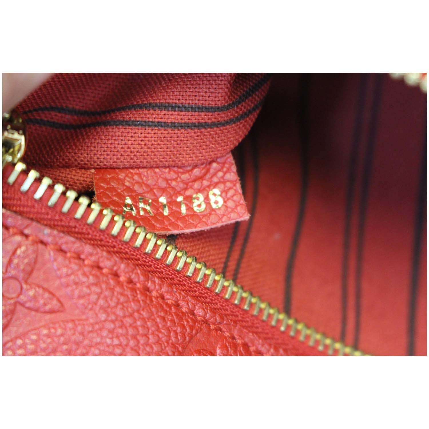 Louis Vuitton Pochette Metis Fabric Interior Crossbody Red Leather